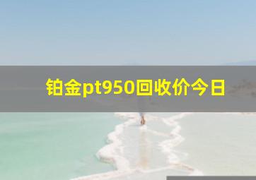 铂金pt950回收价今日