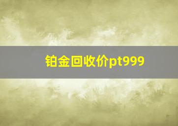 铂金回收价pt999