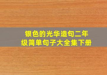 银色的光华造句二年级简单句子大全集下册