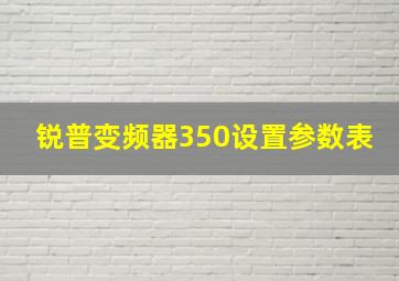 锐普变频器350设置参数表