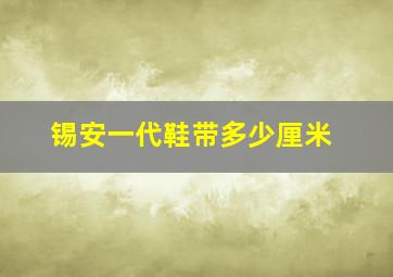 锡安一代鞋带多少厘米