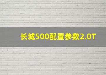 长城500配置参数2.0T