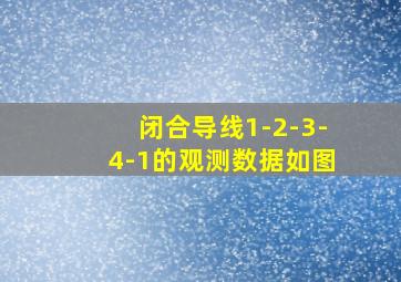 闭合导线1-2-3-4-1的观测数据如图