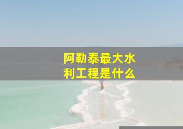 阿勒泰最大水利工程是什么