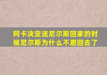 阿卡决定送尼尔斯回家的时候尼尔斯为什么不愿回去了