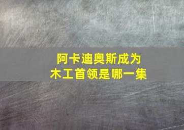 阿卡迪奥斯成为木工首领是哪一集