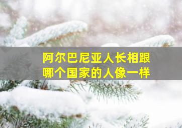 阿尔巴尼亚人长相跟哪个国家的人像一样