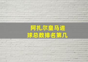 阿扎尔皇马进球总数排名第几