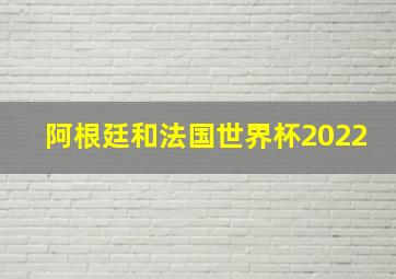 阿根廷和法国世界杯2022