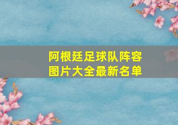 阿根廷足球队阵容图片大全最新名单