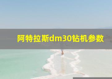 阿特拉斯dm30钻机参数