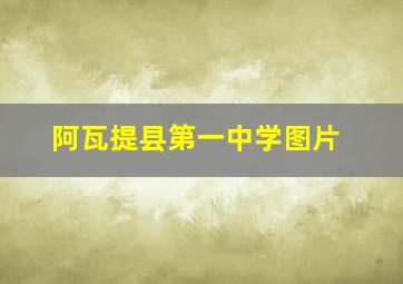 阿瓦提县第一中学图片