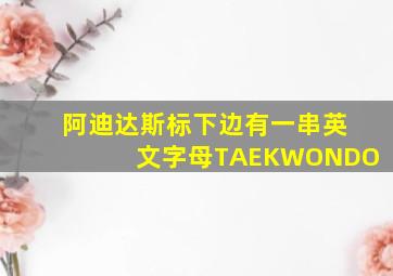 阿迪达斯标下边有一串英文字母TAEKWONDO