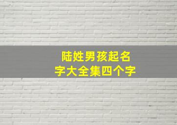 陆姓男孩起名字大全集四个字