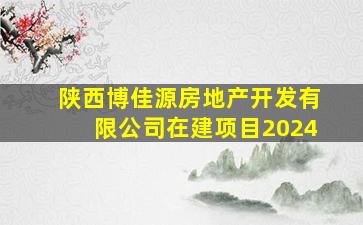 陕西博佳源房地产开发有限公司在建项目2024