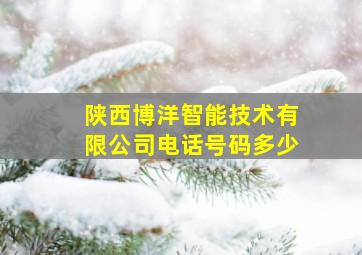 陕西博洋智能技术有限公司电话号码多少