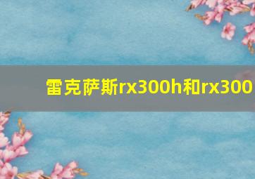 雷克萨斯rx300h和rx300