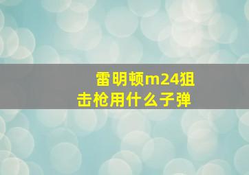 雷明顿m24狙击枪用什么子弹