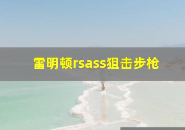 雷明顿rsass狙击步枪