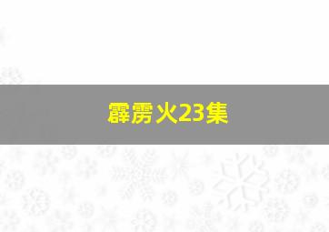 霹雳火23集