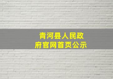 青河县人民政府官网首页公示