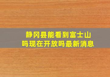 静冈县能看到富士山吗现在开放吗最新消息