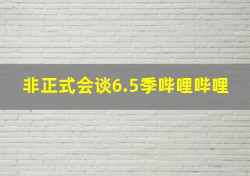 非正式会谈6.5季哔哩哔哩