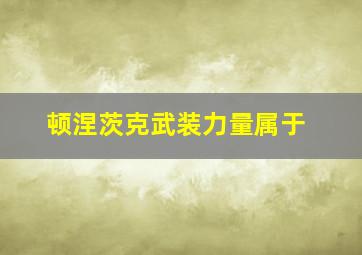 顿涅茨克武装力量属于