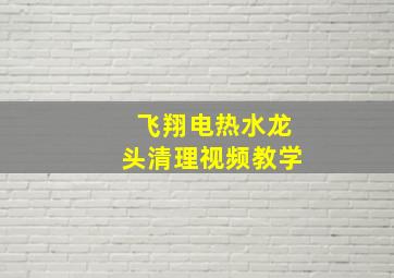 飞翔电热水龙头清理视频教学