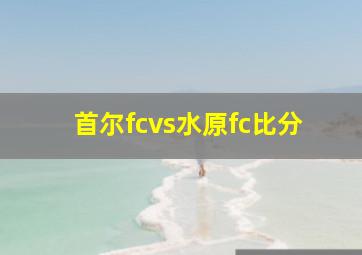 首尔fcvs水原fc比分