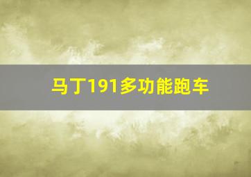 马丁191多功能跑车