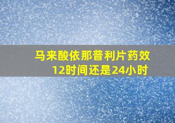 马来酸依那普利片药效12时间还是24小时