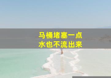 马桶堵塞一点水也不流出来