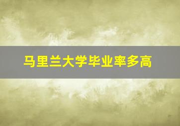 马里兰大学毕业率多高