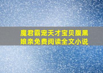 魔君霸宠天才宝贝腹黑娘亲免费阅读全文小说