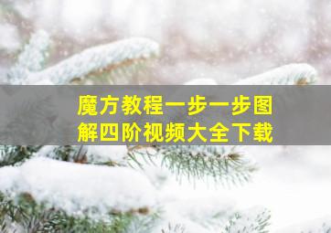 魔方教程一步一步图解四阶视频大全下载