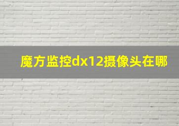 魔方监控dx12摄像头在哪