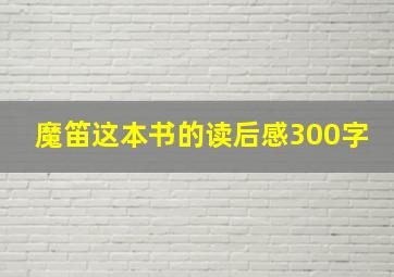 魔笛这本书的读后感300字