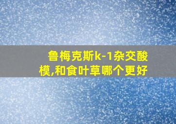 鲁梅克斯k-1杂交酸模,和食叶草哪个更好