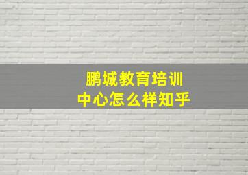 鹏城教育培训中心怎么样知乎