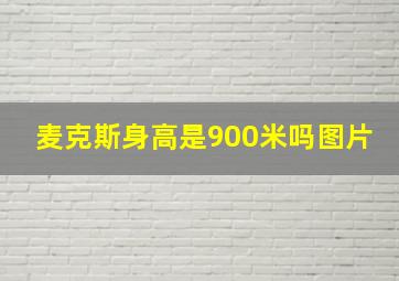 麦克斯身高是900米吗图片