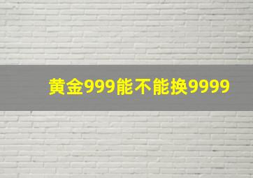 黄金999能不能换9999