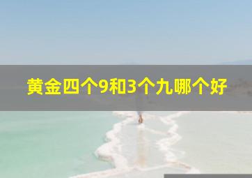 黄金四个9和3个九哪个好