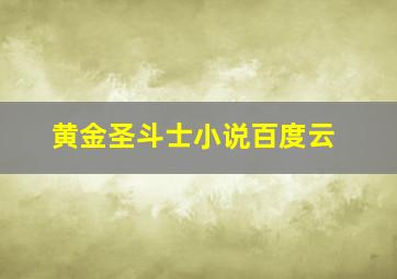 黄金圣斗士小说百度云