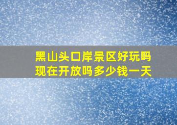 黑山头口岸景区好玩吗现在开放吗多少钱一天