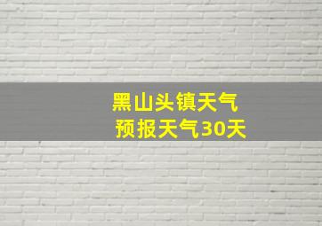 黑山头镇天气预报天气30天