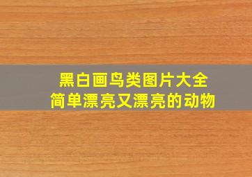 黑白画鸟类图片大全简单漂亮又漂亮的动物