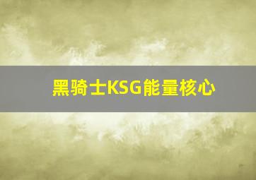 黑骑士KSG能量核心